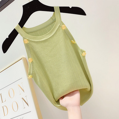 Модерен дамски потник с метална декорация в няколко цвята