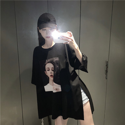 Tricou larg de dama cu aplicare de culoare in trei culori