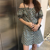 Rochie casual de dama cu nasturi si maneci scurte