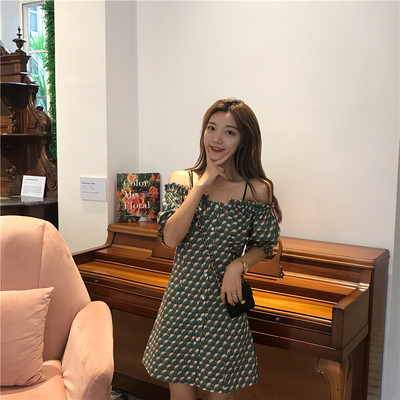 Rochie casual de dama cu nasturi si maneci scurte