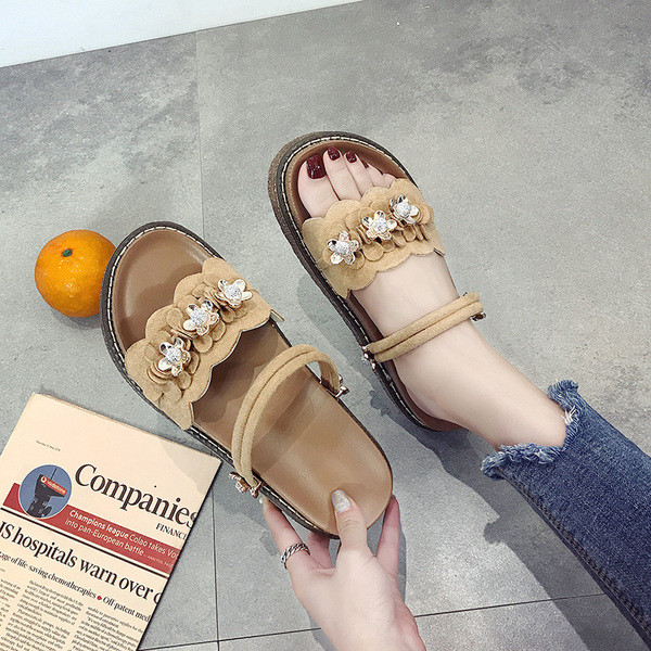 Sandale de damă moderne cu pietre în negru și maro