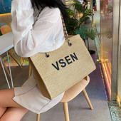 Geanta de dama moderna cu inscriptie in trei culori