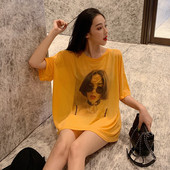 Tricou casual dama cu aplicatie - model lung