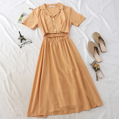 Rochie de dama moderna model lung cu decupaje in mai multe culori