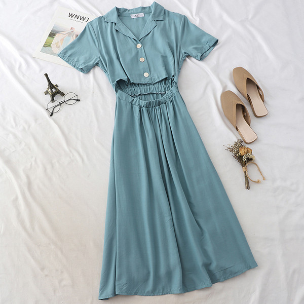 Rochie de dama moderna model lung cu decupaje in mai multe culori