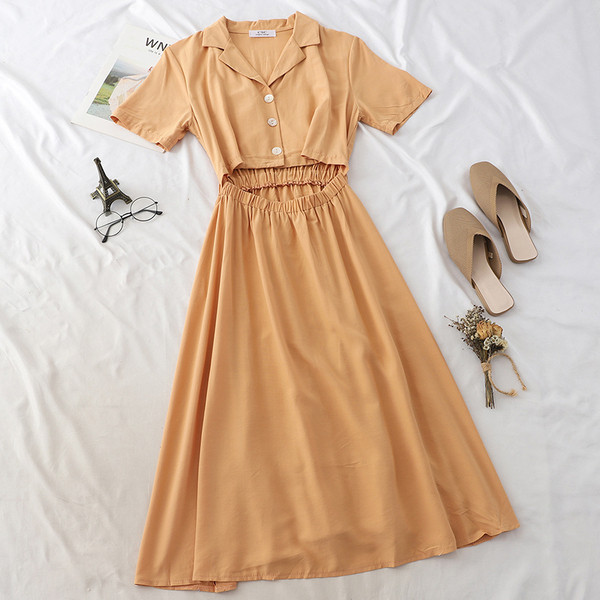 Rochie de dama moderna model lung cu decupaje in mai multe culori