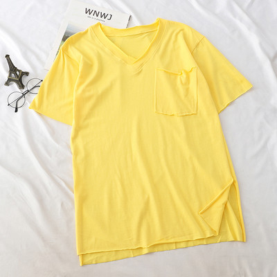 Tricou casual dama cu buzunar in mai multe culori