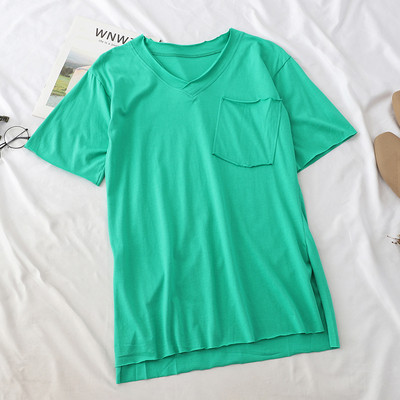 Tricou casual dama cu buzunar in mai multe culori