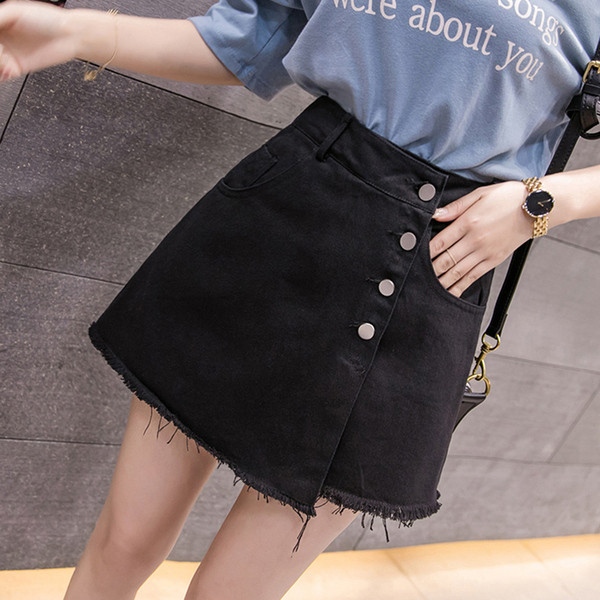 Fusta-pantaloni moderni de dama cu nasturi in mai multe culori