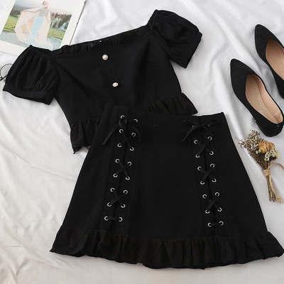 Γυναικείο μοντέρνο σετ δύο τεμαχίων με δεσμούς σε διάφορα χρώματα