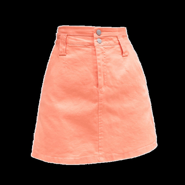 Női szoknya magas derékkal, fehér, fekete és narancs színben