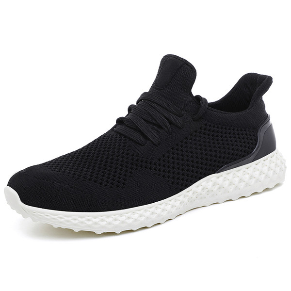 Tenisi moderni pentru bărbați cu șireturi în alb, gri și negru