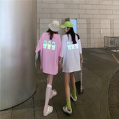 Tricou dama model lung cu efect stralucitor in trei culori