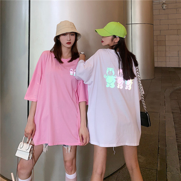 Tricou dama model lung cu efect stralucitor in trei culori