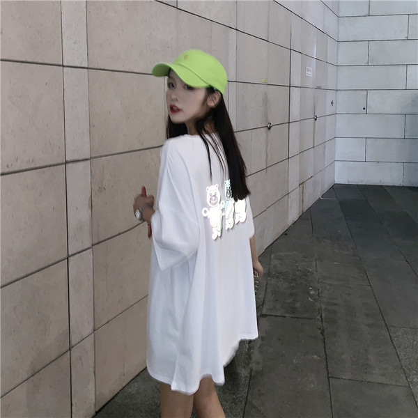 Tricou dama model lung cu efect stralucitor in trei culori