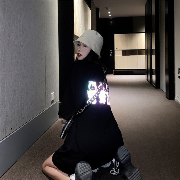 Tricou dama model lung cu efect stralucitor in trei culori