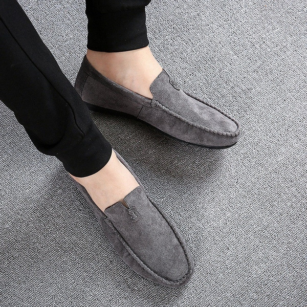 Mocasini casual barbatesti din piele intoarsa ecologica in mai multe culori