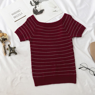 Modern női blúz rövid ujjal, öt színben