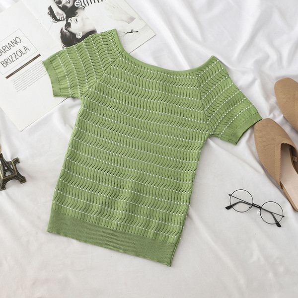 Modern női blúz rövid ujjal, öt színben