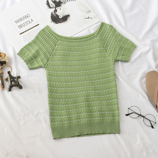 Modern női blúz rövid ujjal, öt színben