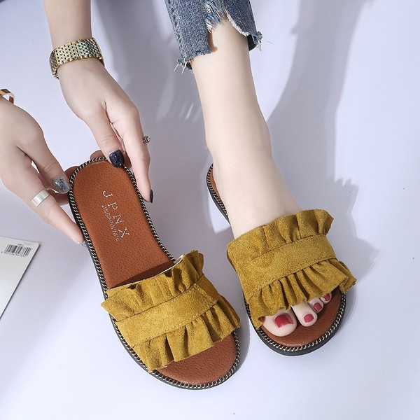 Papuci dama din piele intoarsa ecologica in mai multe culori