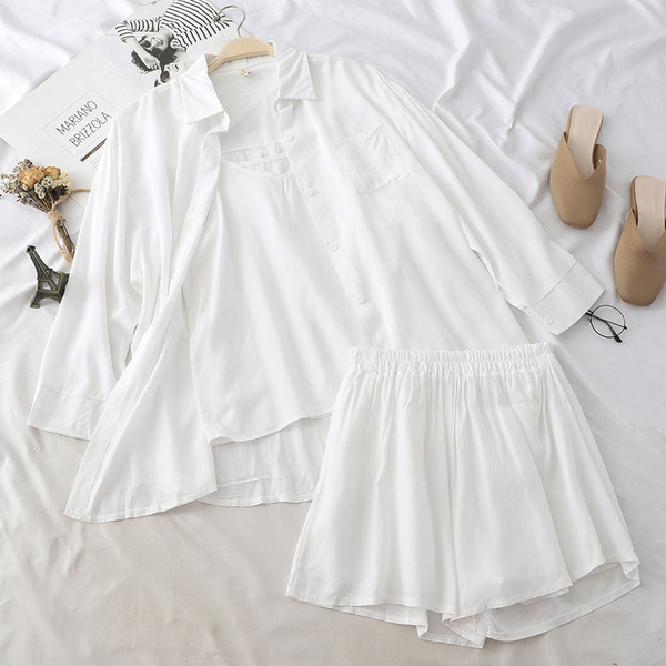 Set elegant pentru femei din trei părți în roz, negru și alb