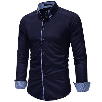 Cămașă elegantă pentru bărbați, cu mâneci lungi, în mai multe culori