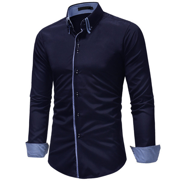 Cămașă elegantă pentru bărbați, cu mâneci lungi, în mai multe culori