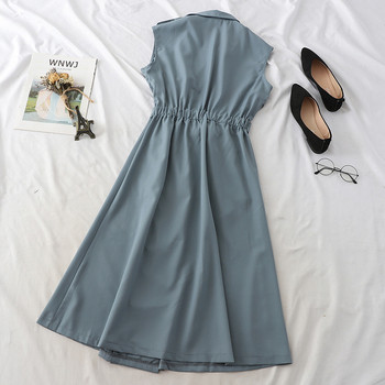 Rochie de dama eleganta cu guler si nasturi in mai multe culori