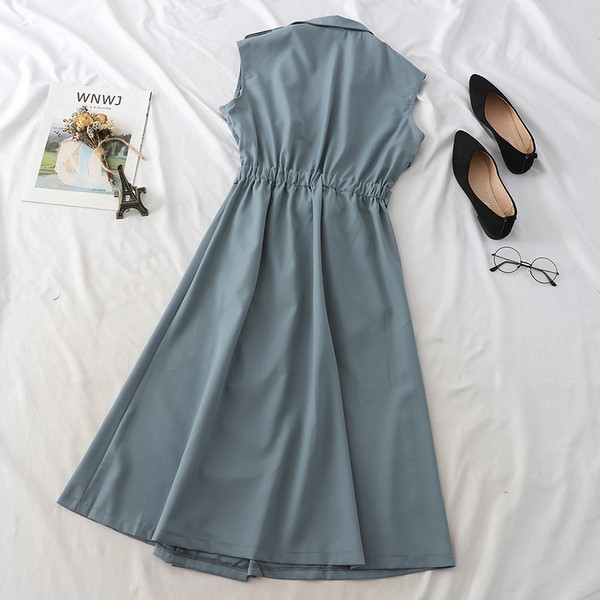 Rochie de dama eleganta cu guler si nasturi in mai multe culori