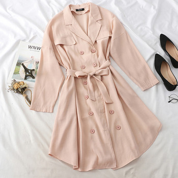 Stílusos női ruha hosszú ujjal és övvel több színben