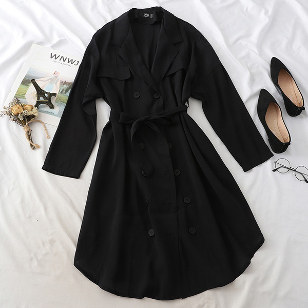 Stílusos női ruha hosszú ujjal és övvel több színben