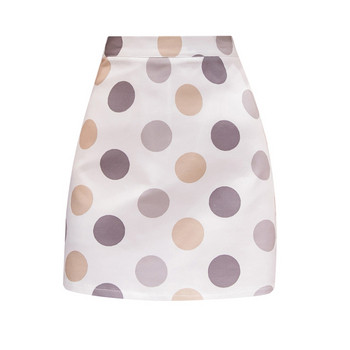 Fusta de dama moderna cu talie inalta cu element de culoare