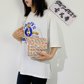 Geantă de zi cu zi pentru femei cu un lanț metalic cu model colorat