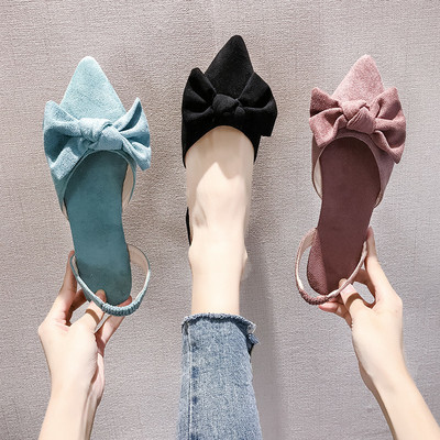 Дамски сандали с панделка в три цвята