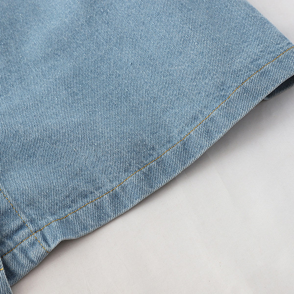 Rochie casual de dama din denim cu nasturi si maneci scurte