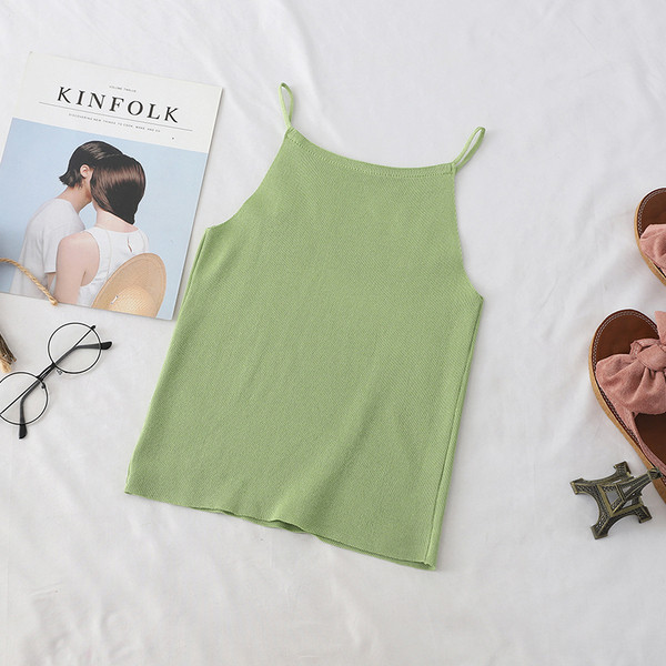 Maieu casual dama cu bretele subtiri si fermoar in mai multe culori