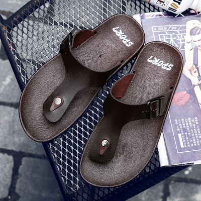 Papuci moderni pentru bărbați în negru și maro