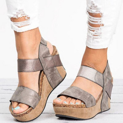 Sandale de dama cu platforma in mai multe culori din piele ecologica