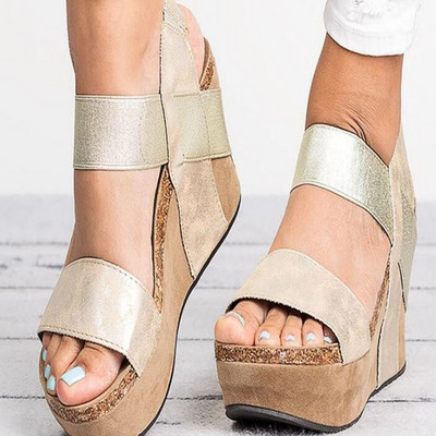 Sandale de dama cu platforma in mai multe culori din piele ecologica