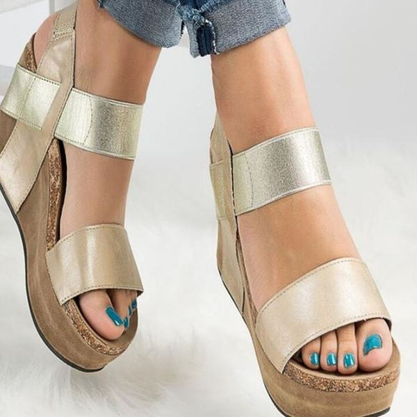 Sandale de dama cu platforma in mai multe culori din piele ecologica