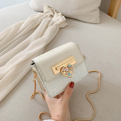 Geanta de dama eleganta din piele ecologica cu efect stralucitor in mai multe culori