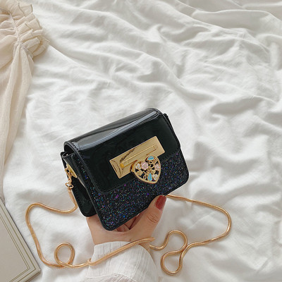 Geanta de dama eleganta din piele ecologica cu efect stralucitor in mai multe culori