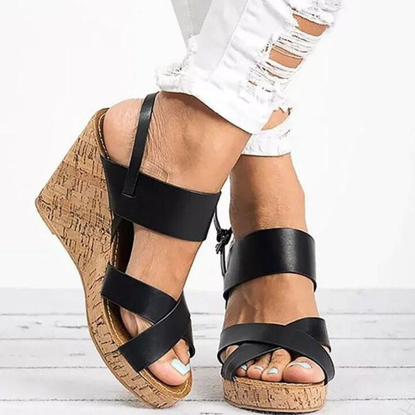 Sandale de dama cu platforma in trei culori din piele ecologica