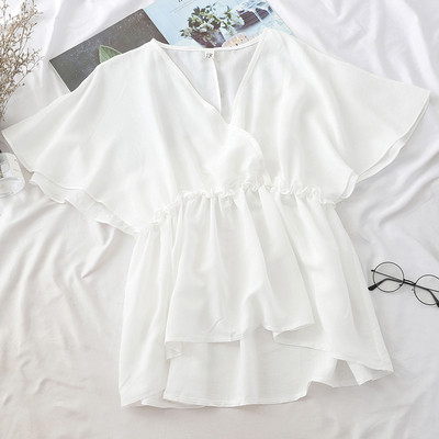 Bluză de damă modernă model decupat cu decolteu în V în mai multe culori