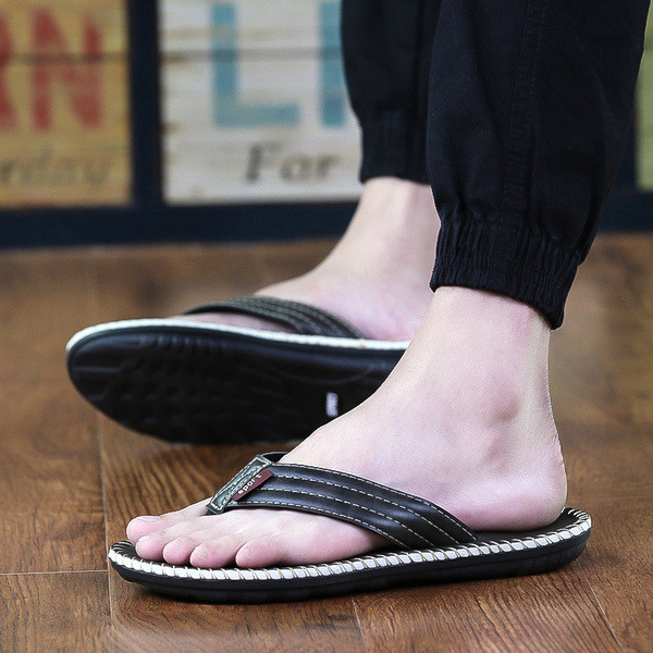 Papuci casual pentru bărbați în negru și maro