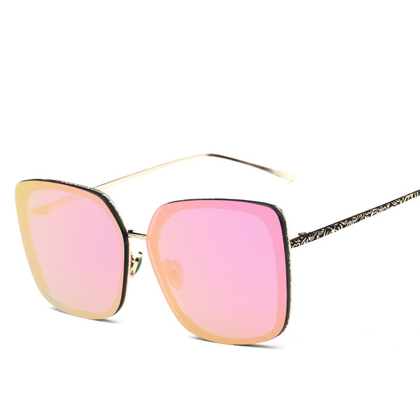 Ochelari de soare moderni de dama cu sticla cu oglinda in mai multe culori