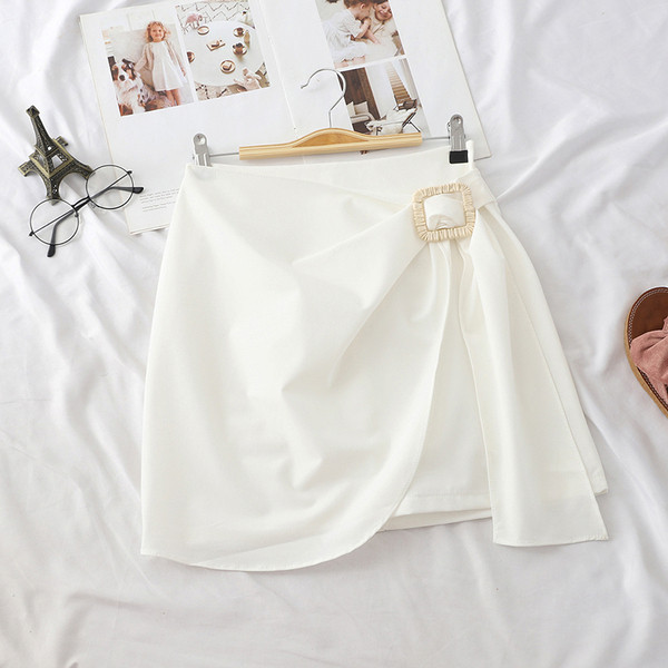 Модерна дамска пола с катарама в няколко цвята