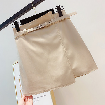 Fusta de dama din piele cu curea in mai multe culori