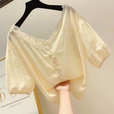 Cămașă modernă de damă cu decolteu în V în mai multe culori